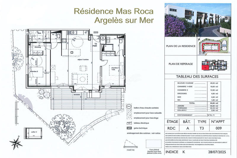 Appartement - 90 m² - 3 pièces