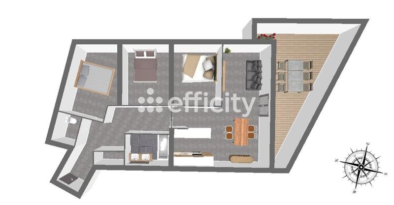 Appartement - 84 m² - 4 pièces