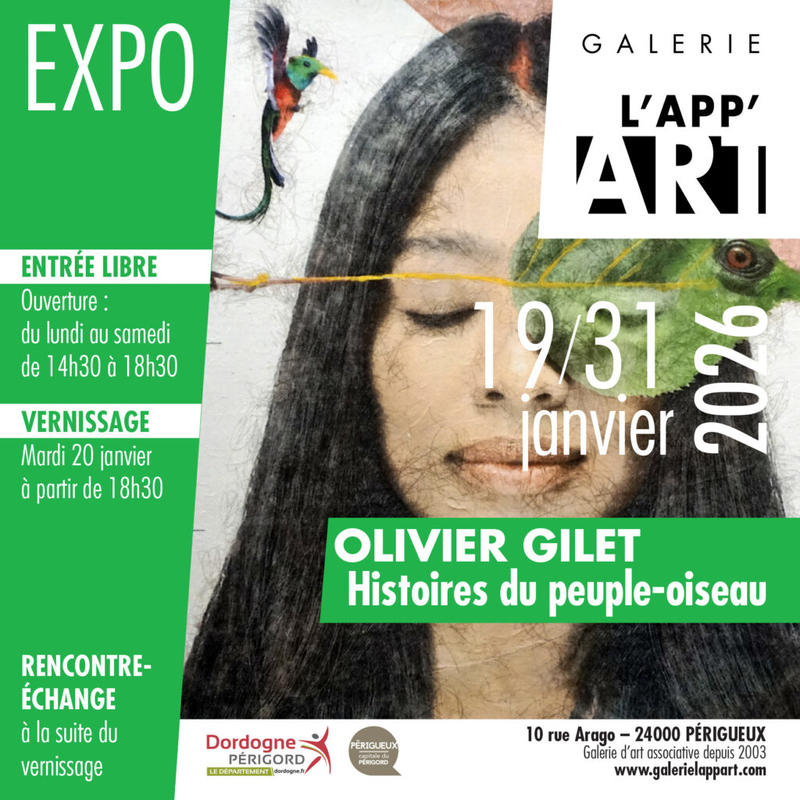 Exposition "Histoires du peuple-oiseau" de Olivier Gilet