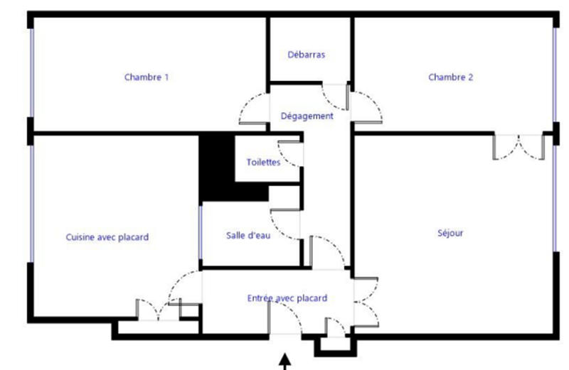Appartement - 72 m² - 3 pièces