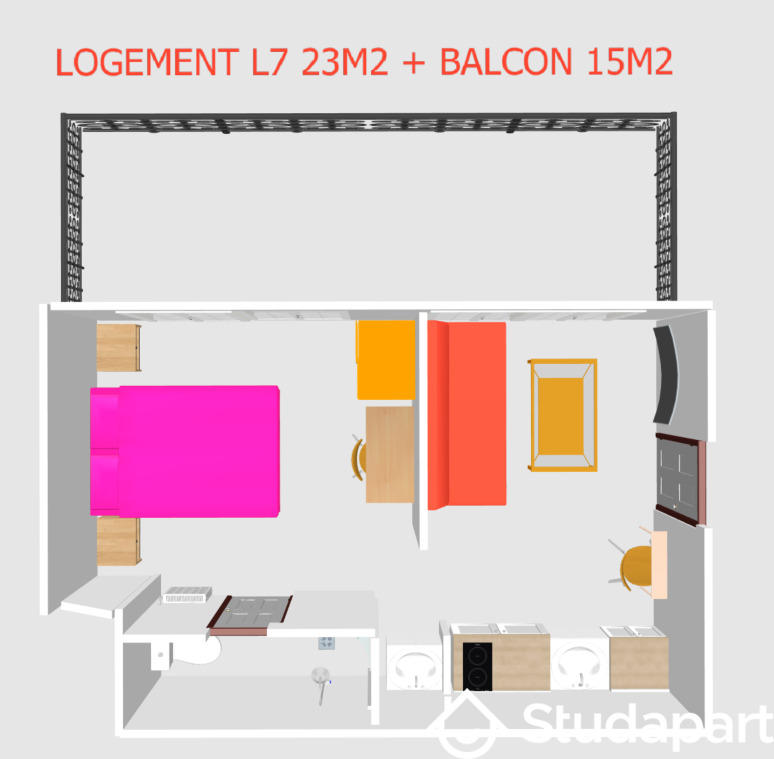 Appartement - 24 m² - 2 pièces