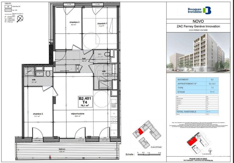 Appartement - 79 m² - 4 pièces
