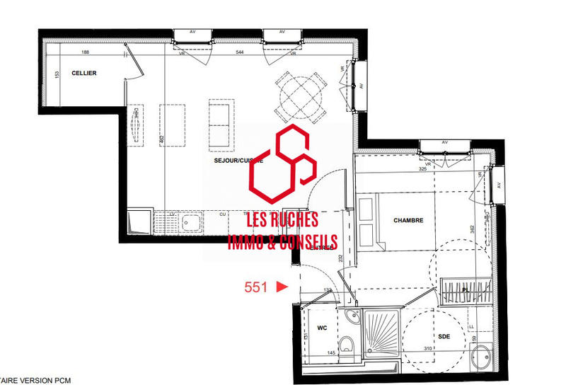 Appartement - 48 m² - 2 pièces