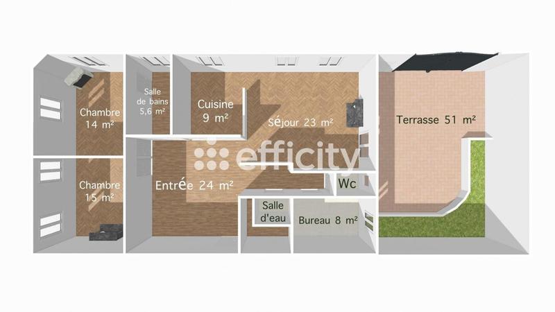 Appartement - 107 m² - 4 pièces