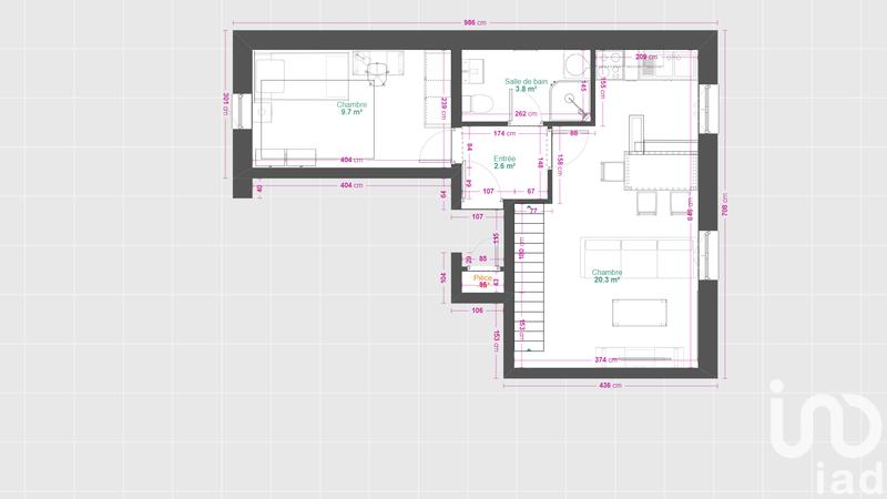 Appartement - 35 m² - 2 pièces
