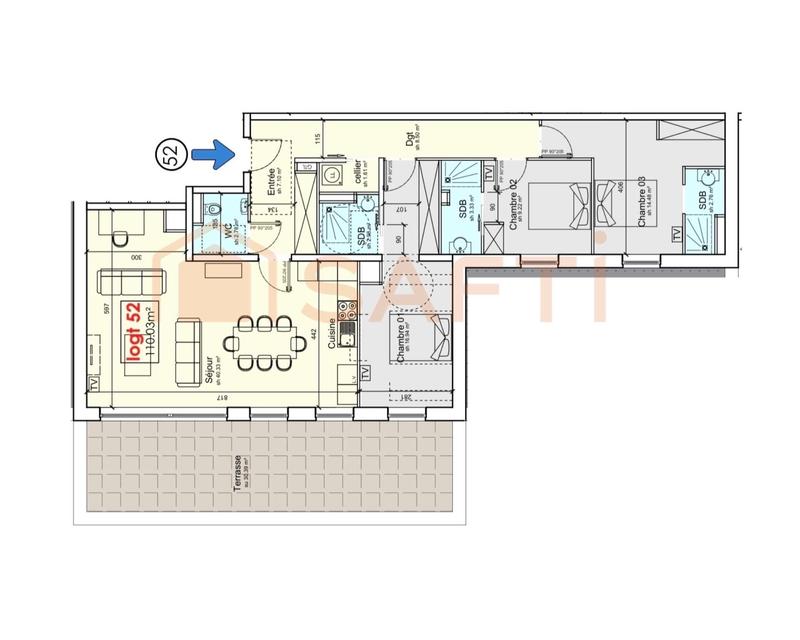 Appartement - 110 m² - 4 pièces