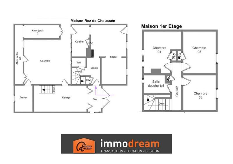 Maison - 76 m² - 4 pièces