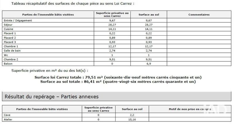 Appartement - 80 m² - 3 pièces