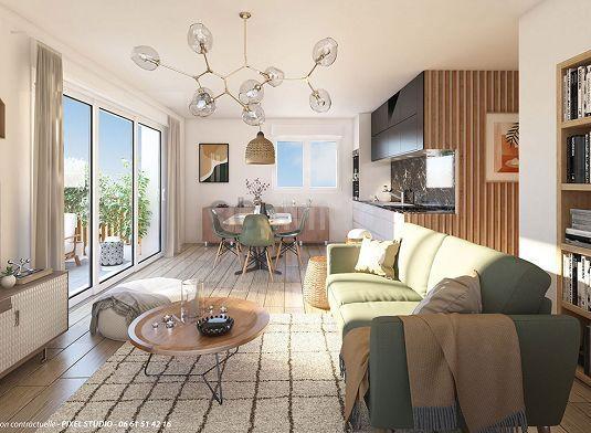 Appartement - 60 m² - 3 pièces