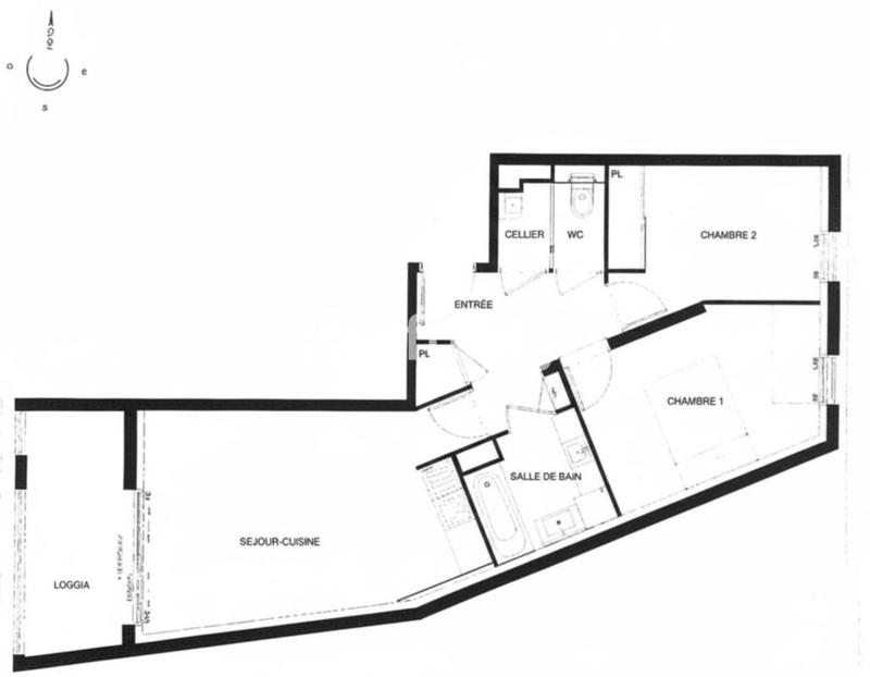 Appartement - 57 m² - 3 pièces