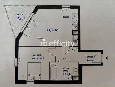 Appartement - 46 m² - 2 pièces
