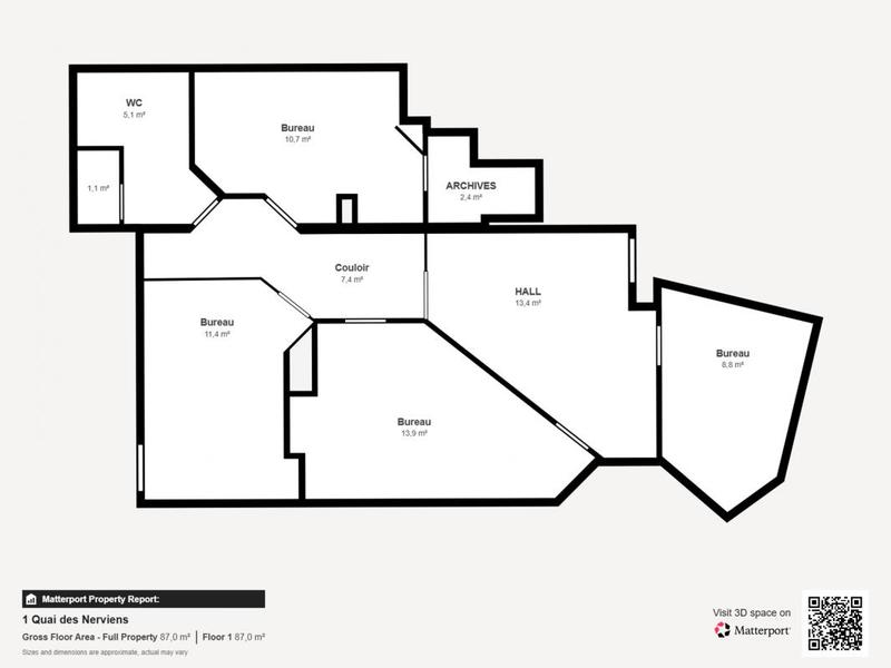 Bureau - 84 m² - 6 pièces