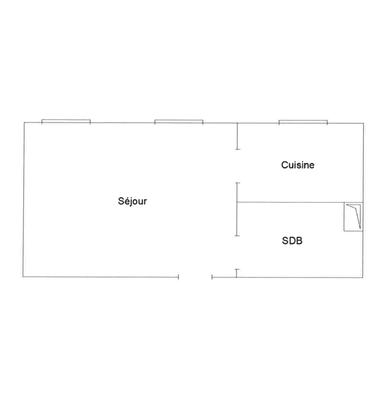 Studio - 22 m² - 1 pièce