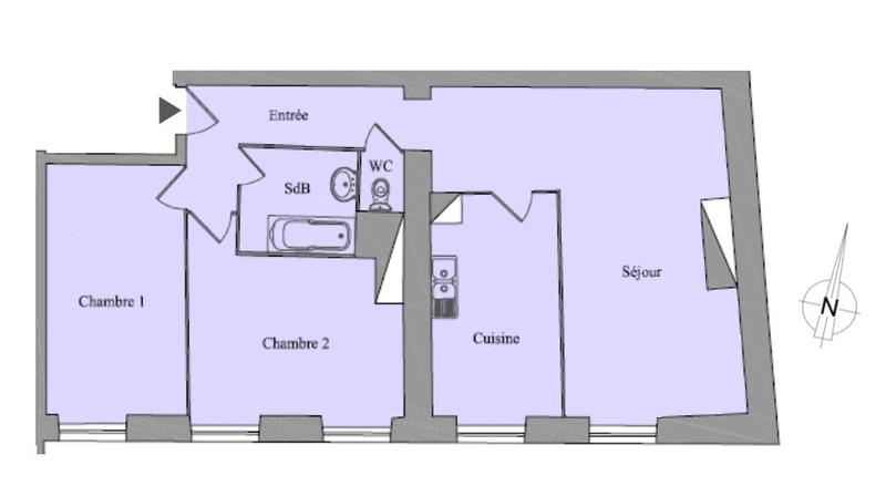 Appartement - 72 m² - 3 pièces