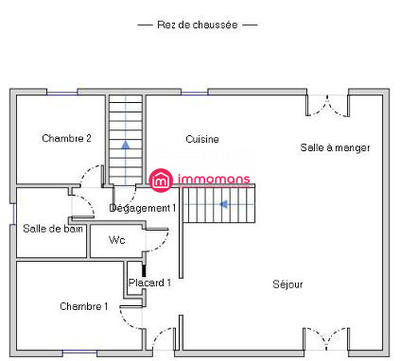 Maison - 88 m² - 5 pièces