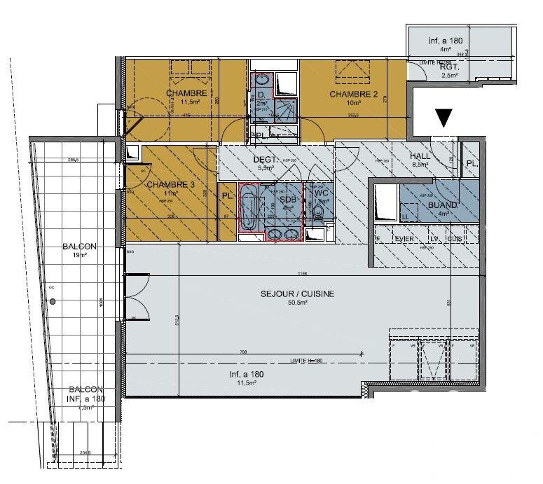 Appartement - 111 m² - 4 pièces