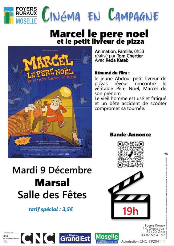 Cinéma en campagne - Marcel le Père Noël et le petit livreur de pizza
