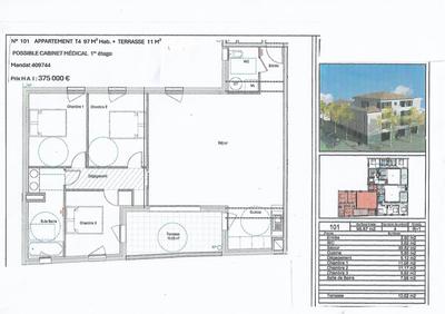 Appartement - 97 m² - 4 pièces