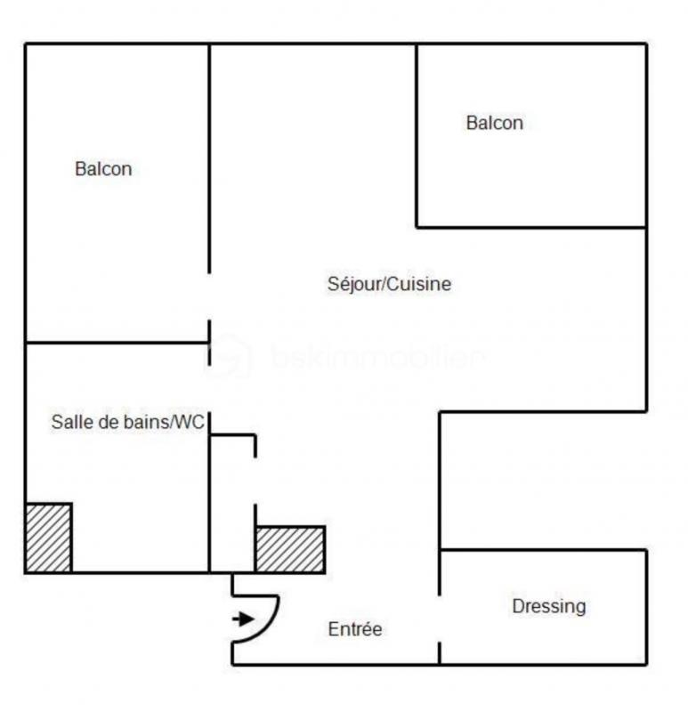 Appartement - 56 m² - 2 pièces