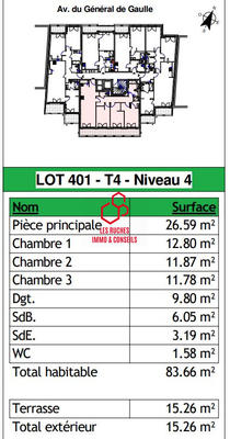 Appartement - 83 m² - 4 pièces