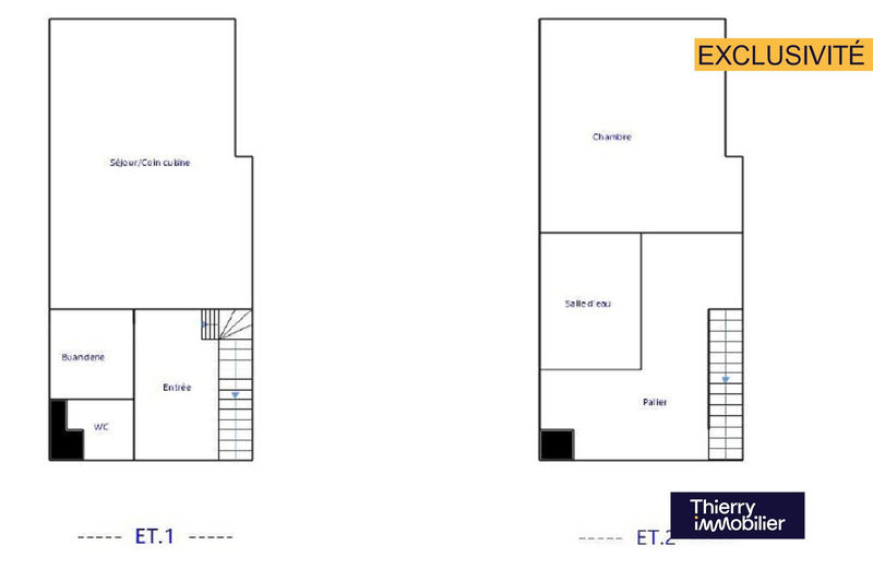 Appartement - 52 m² - 2 pièces
