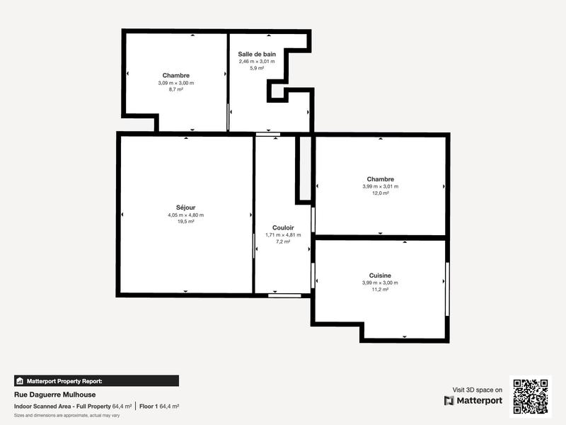 Appartement - 67 m² - 3 pièces