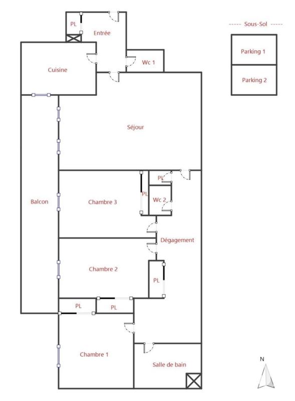 Appartement - 101 m² - 5 pièces