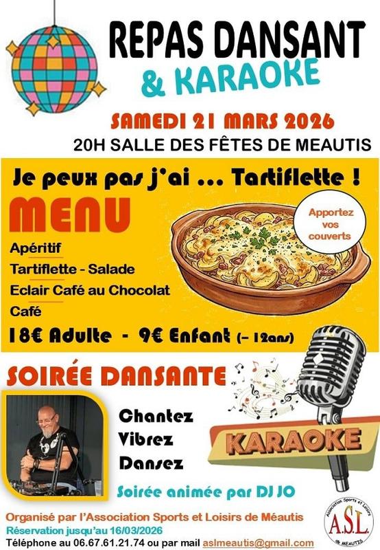 Repas dansant et karaoké