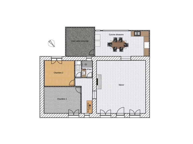 Fermette - 91 m² - 3 pièces