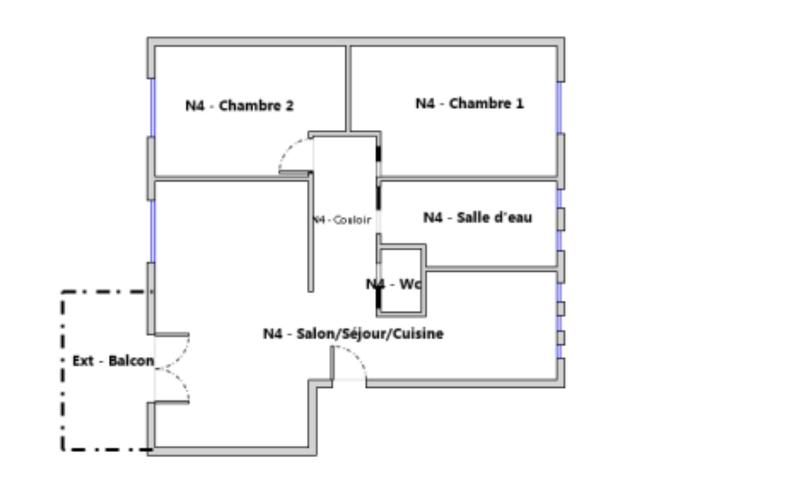 Appartement - 65 m² - 4 pièces