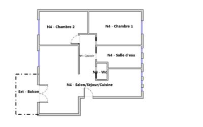 Appartement - 65 m² - 4 pièces