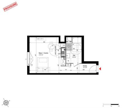 Appartement - 32 m² - 1 pièce