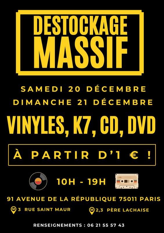 🎶 Grande Braderie Musique &amp; Vidéo – Vinyles, K7, Cd &amp; Dvd à partir de 1€