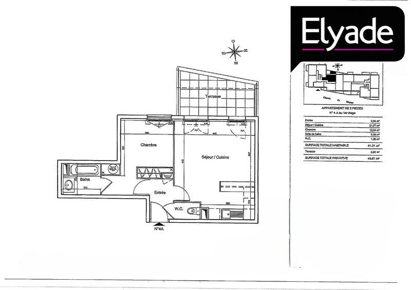 Appartement - 41 m² - 2 pièces