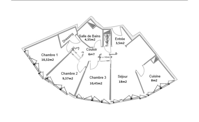 Appartement - 74 m² - 4 pièces