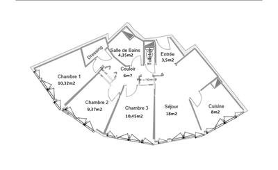 Appartement - 74 m² - 4 pièces