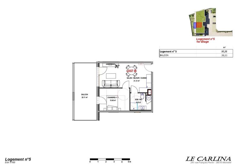 Appartement - 37 m² - 2 pièces
