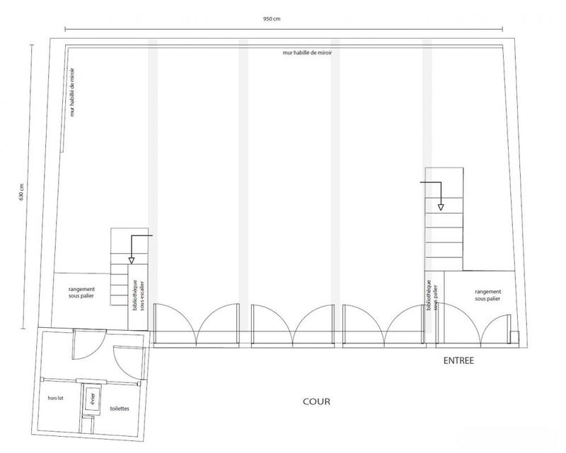 Bureau - 100 m² - 3 pièces