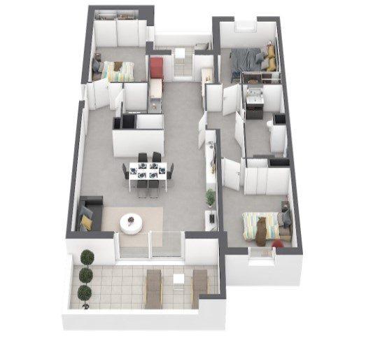 Appartement - 96 m² - 4 pièces