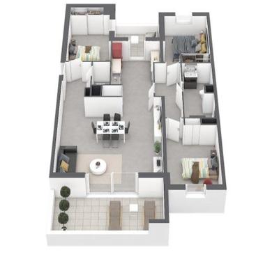 Appartement - 96 m² - 4 pièces