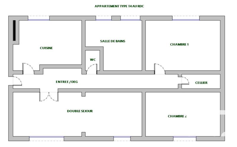 Appartement - 67 m² - 4 pièces