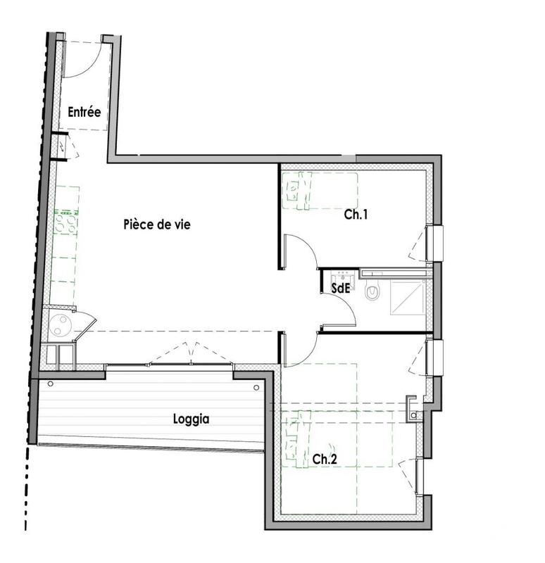 Appartement - 62 m² - 3 pièces