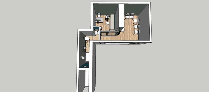 Bureau - 23 m² - 2 pièces