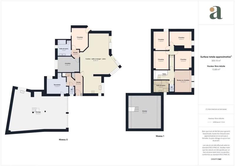 Maison - 186 m² - 9 pièces