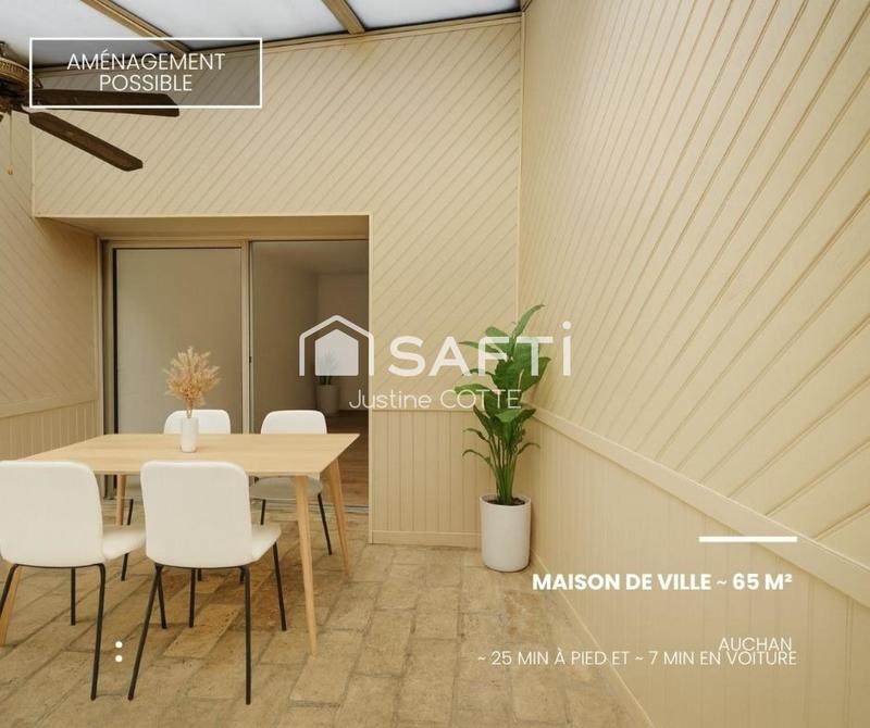 Maison de ville - 65 m² - 2 pièces