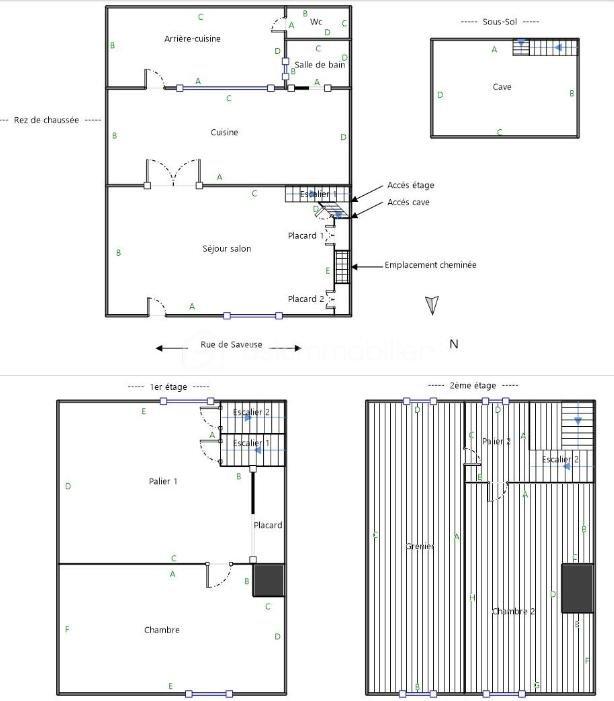 Maison - 64 m² - 4 pièces