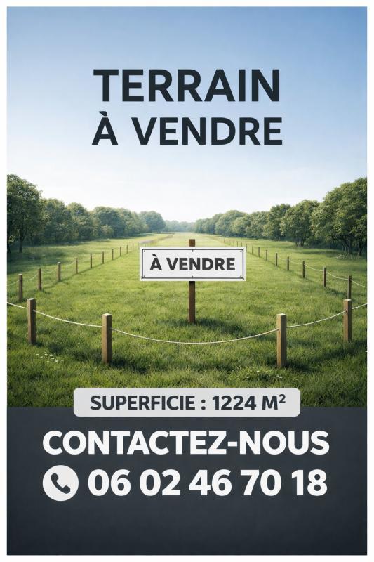 Terrain constructible - 1 224 m²