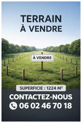 Terrain constructible - 1 224 m²