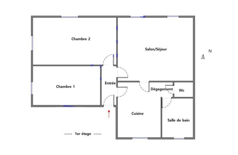 Appartement - 63 m² - 3 pièces