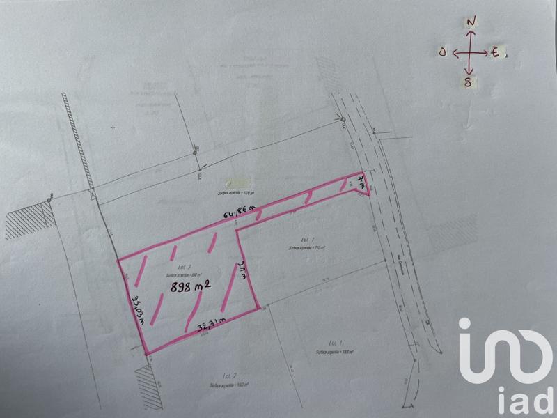 Terrain - 898 m²